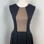 Anthropologie Eva Franco Rebel Black Nude Mesh Inset Fit and Flare Knit Dress Size 6 Photo 1