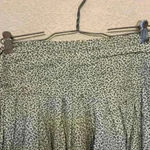 White black palm leaf skirt sz L casual flowy girly feminine preppy school Size L Photo 2