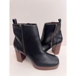 White Mountain Ankle Boots Size 9.5 Black Square Toe Block Heel Side Zip NEW Photo 5