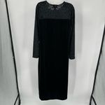 Diane Von Furstenberg VTG  Dress Color Authority L Black Velvet/Velour Long DVF  Photo 2