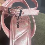 ALDO Barbie x  Collection Pink Satin Platform Heart Sandal Block Heel 7.5 Photo 4