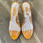 Ann Marino Orange Transparent Heel Slip on Shoe Size 6 Photo 4