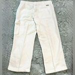 Columbia  White Linen Blend Cargo Pants Women’s Relaxed Outdoor Travel Sz 4 💛 Photo 4