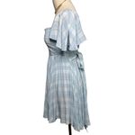 Maison Amory Sugarmilk Mini sweetheart dress dream sea blue plaid size small S Photo 1