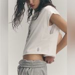 Free People NWT  FP Movement Inspire Logo Tank - white buti logo combo - Small Photo 5