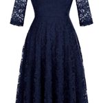 Elegant Blue Mother of the Bride Dress Size XL Photo 4