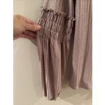 1. State  Womens Top XS Keyhole Back Smocked Balloon Sleeve Metallic Rose Gold Photo 2