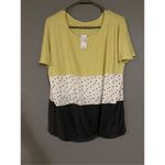 Maurice's Maurice’s 24/7 Colorblock Knot Front Detail Short Sleeve Alexander Shirt M Photo 3