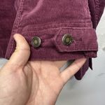 Charter Club  Women’s Medium Corduroy Jacket Purple Zip Front Long Sleeve Photo 10