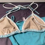 Victoria's Secret Victoria’s Secret baby blue abstract drawstring bikini Photo 4