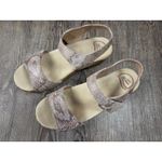 Dansko  Sonnet Sandal 39 - US 8 Wedge Platform Beige Snakeskin Leather Shoes Photo 1