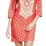 Boden by Anthropologie Red Silk Sheath Dress Size 8 Photo 1