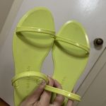 Stuart Weitzman  neon yellow slip on jelly flats sandals size US 7 Photo 1