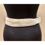 Vintage Carolyn Tanner Designs Braided Belt Cream Textured 36" long 2" wide Photo 7