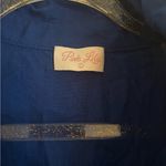 Pink Lily  Royal Blue Sleeveless Jumpsuit Linen Blend Size Large Photo 3