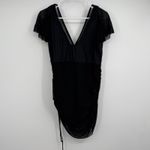 Womens FactMe One Piece Swimsuit XL Black Tummy Control Swim Dress Ruched Side Photo 5