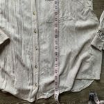 Free People Cream Button Down Shirt with Lace Accents Photo 7