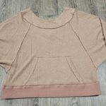 L Love Waffle Scoop Neck Distressed Beige Tan Shirt Medium Large Photo 0