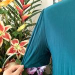 ZARA NEW Wrinkle Look Short Sleeve Tiered Babydoll Dress in Green Photo 4