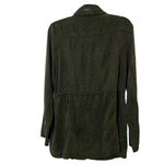 Dear John Women Dark Green Hidden Hood Cinched Pockets Utility Jacket Size S Photo 5