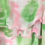 Ganni  Floral Pleated Layered Mini Dress Pink and Green Size S NWT Photo 2