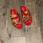 Spring Step L'Artiste Leigh Slide Sandal Step Women's Red and Tan sandals 40 Photo 1