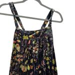 Natural Life  Dakota Tie Velvet Overall Jumpsuit Wide Leg Floral Print Size Large Photo 3