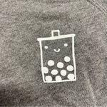 ⭐️ Kira Grey Bubble Boba Milk Tea Crewneck Sweatshirt Size Medium EUC Gray Photo 1