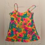 Vintage sheer floral bathing suit cover top Size L Photo 1