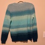 Candace Cameron Bure Teal Ombre Women's Sweater Blue Photo 2