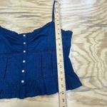 American Eagle  Babydoll Cami Smocked Women's Size Medium Blue Lace Trim Tank Top Photo 11