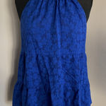 Anthropologie 31. Swing Halter Top Sleeveless Electric Blue Size Small Photo 0