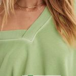 Aerie House Party oversized Cropped sweatshirt in Festive Ticket Green Photo 5