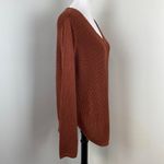 Stitch Fix  RD Style Josslyn V-Neck Sweater Burnt Orange Chunky Knit Cotton Large Photo 5
