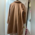 ZARA  Tan Long Pea Coat XL Photo 3