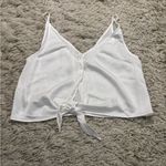 Free People  White Button-Down Tie Tank Camisole Size M Photo 1