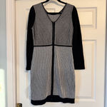 Calvin Klein Women's Dress Sweater Dress Houndstooth Black & White Zip Back Photo 1