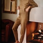 Lake Vesper Crew Neck Set In Sandstone Heather Sweater N Jogger Womens XxS Tan Photo 2