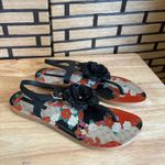 Attention  Black Floral Sandals Size‎ 8 Photo 1