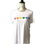 New Prince Peter Collection Rainbow Hearts Pride White T Photo 0