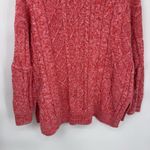 Pilcro Anthropologie Jasmine Chunky Cable Knit Sweater Small Pink Cotton Blend Photo 8