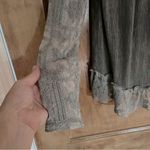 Monoreno  Grey Gauzy Lace Top. Size Small Photo 6