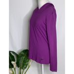 Nike  Dri-Fit Purple Lightweight Hoodie Athletic Long Sleeve Pullover Sweatshirt Photo 2