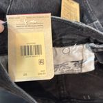 Levi's Levi’s 501 High Rise Frayed Hem None Stretch Denim Shorts In Black Wash 25 NWT Photo 9