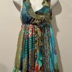 ZARA Multicolor Boho Patchwork Sleeveless Ruffled Mini Dress Size S Small EUC! Photo 0