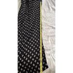 AUW As U Wish Babydoll Smocked Floral Black White Midi Dress Size XL Jumpsuit Photo 5