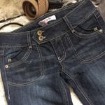 Candie's Candie’s Juniors Rolled Cuff Cropped Dark Blue Denim Jean Capris Photo 1