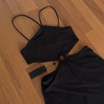 Gianni Bini Black Cutout Maxi Dress, XL, Halter Dress, New with Tags Photo 3