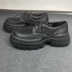 Lady Go Diva Platform Oxfords Shoes Womens Lug Sole Mesh Chunky Black Sz 7 NWOT Photo 1