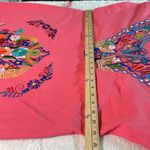 Mexican Embroidered Coral Floral Caftan Shift Oaxacan Peasant Boho Dress XL NWOT Orange Photo 8